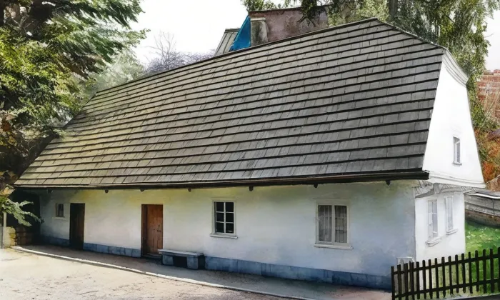 Rodný dům Aloise Jiráska – akvarel