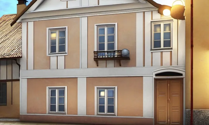 Rodný dům Otokara Březiny – noc