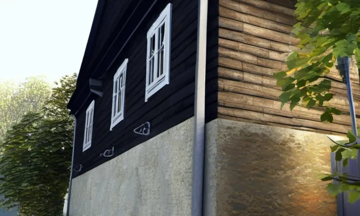 Roubený dům čp. 305 – noc
