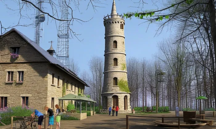 Rozhledna na Jedlové – jaro