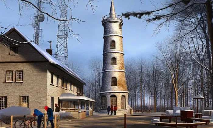 Rozhledna na Jedlové – zima