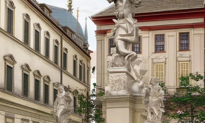 Sloup Nejsvětější Trojice (Brno) – jaro