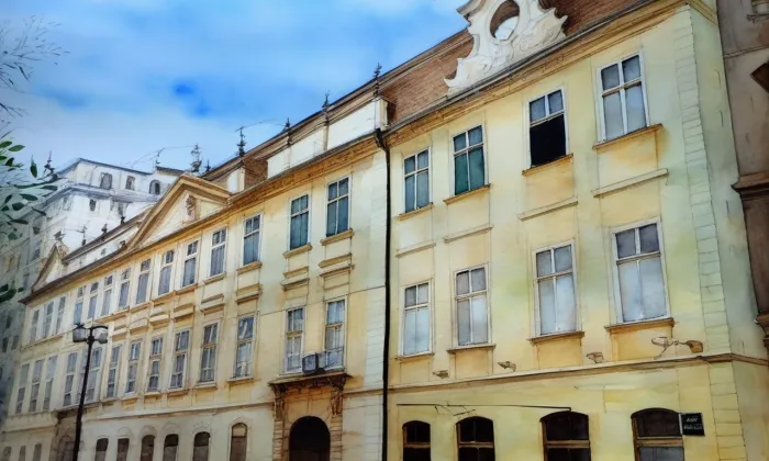 Slovanský dům – akvarel