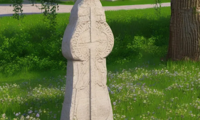 Smírčí kříž (Rájec) – jaro