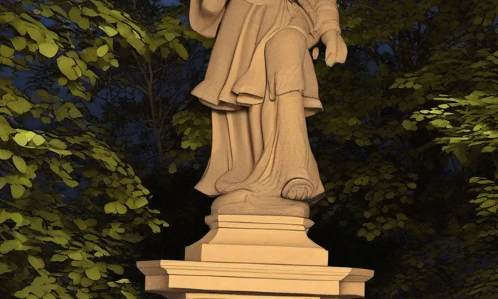 Socha svatého Jana Nepomuckého (Černilov) – noc
