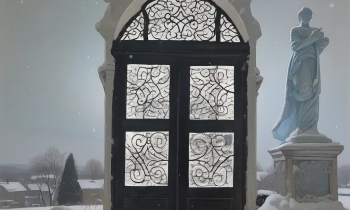 Socha svatého Jana Nepomuckého (Žižkov) – zima
