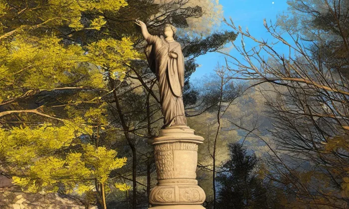 Socha svatého Jana Nepomuckého (Opatovice nad Labem) – noc