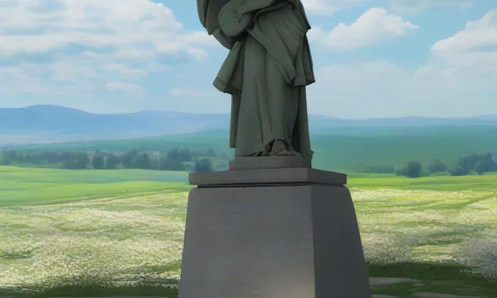 Socha svatého Jana Nepomuckého (Skorošice) – jaro