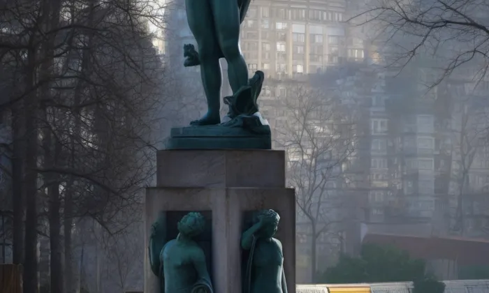 Socha Vltavy – léto