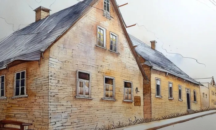 soubor městských domů, Havlíčkova 30 a 31 – akvarel
