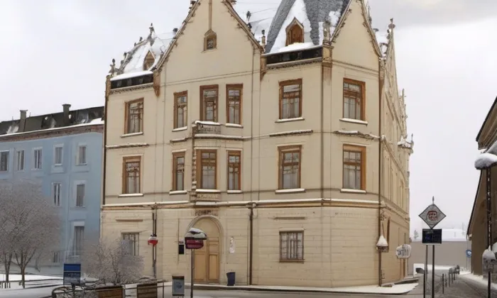Spořitelna a muzeum – zima