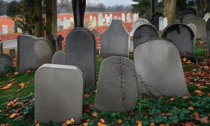 Starý židovský hřbitov v Roudnici nad Labem – podzim
