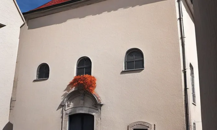 Stará synagoga ve Velkém Meziříčí – podzim