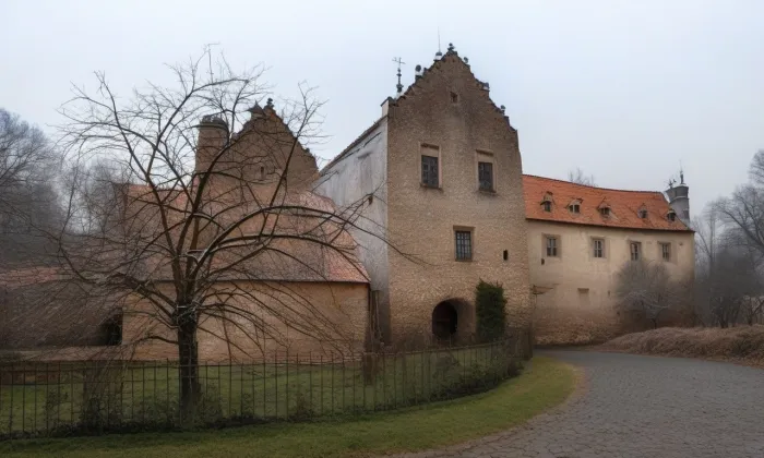 Starý zámek Libějovice – zima