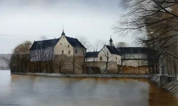 Starosedlský hrádek – akvarel