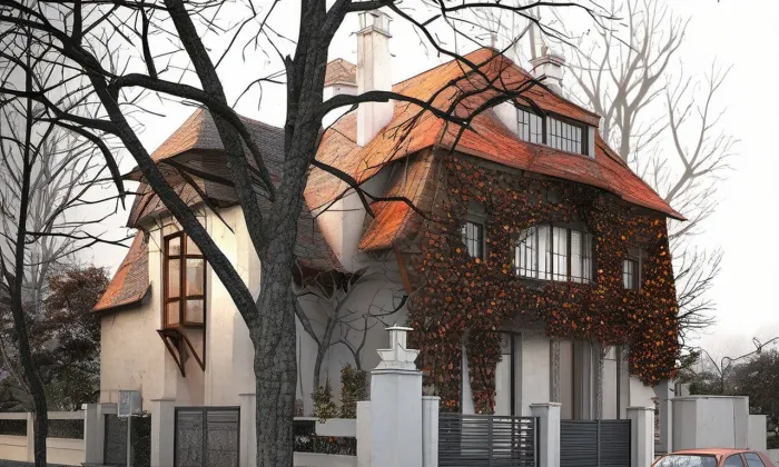 Suchardova vila (Bubeneč) – podzim