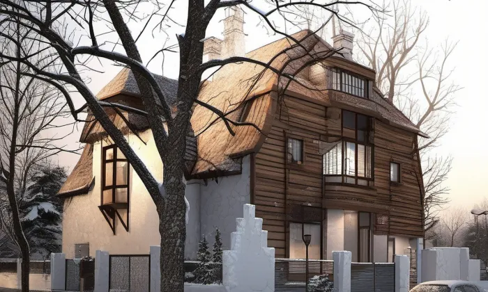 Suchardova vila (Bubeneč) – zima