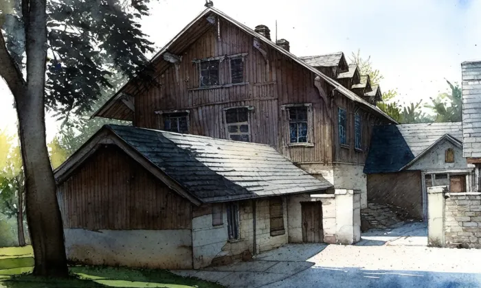 Svatý Tomáš (zámek) – akvarel