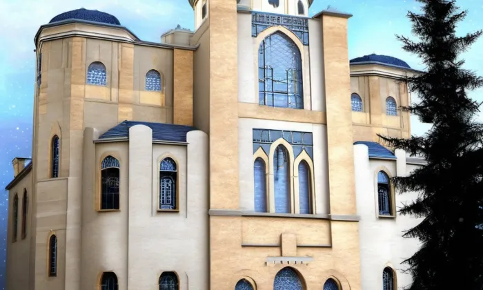 Synagoga v Děčíně-Podmoklech – noc