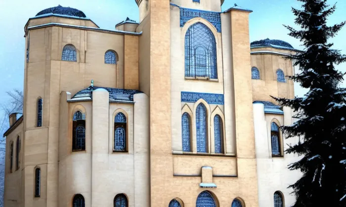 Synagoga v Děčíně-Podmoklech – zima