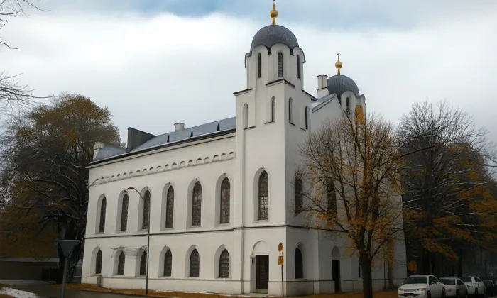 Synagoga v Krnově – zima