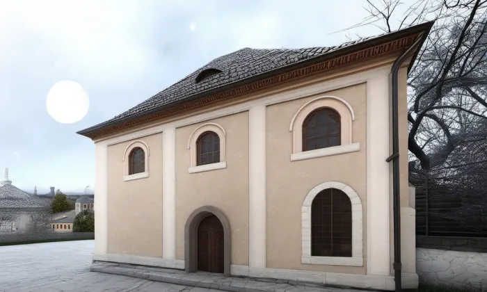 Synagoga v Ledči nad Sázavou – noc