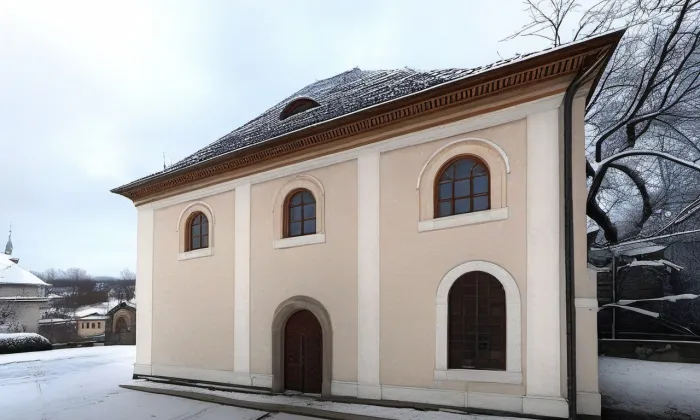 Synagoga v Ledči nad Sázavou – zima