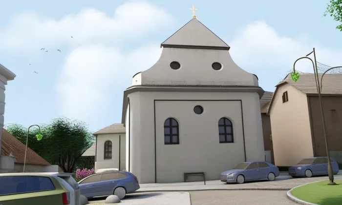 Synagoga v Lomnici – jaro