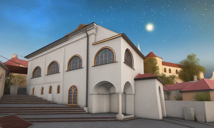 Synagoga v Mikulově – noc