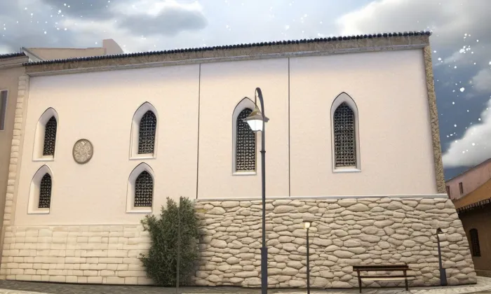 Synagoga v Polné – noc
