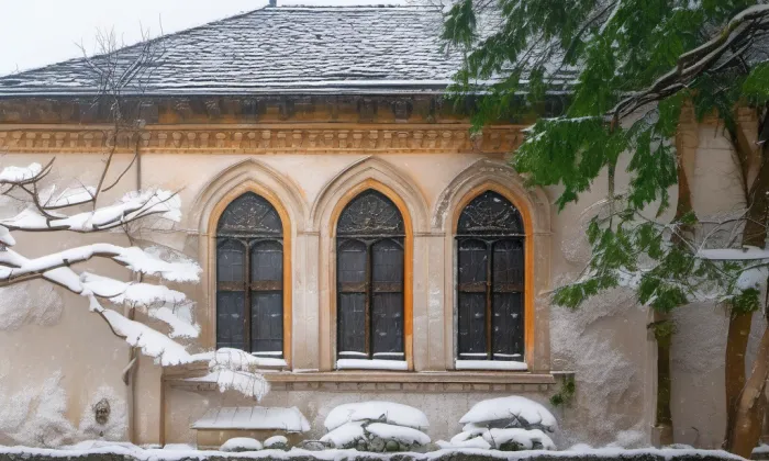 Synagoga v Třebívlicích – zima