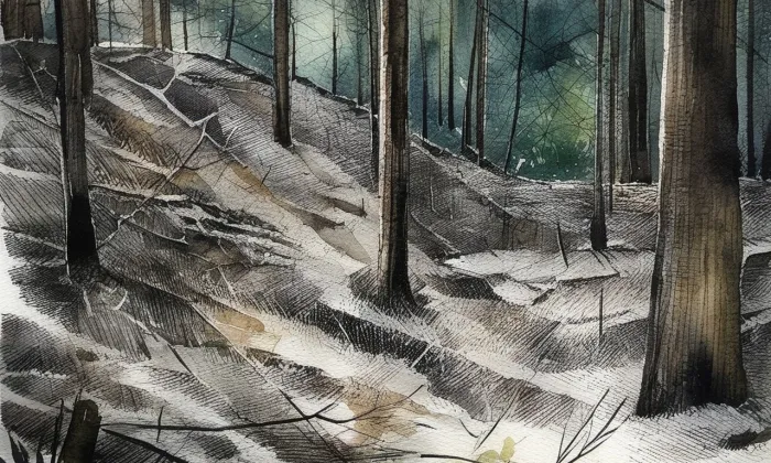 Třebonín – akvarel