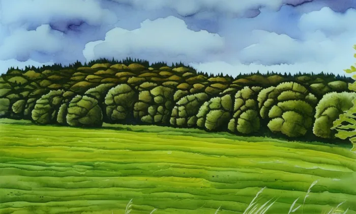 Tasnovice (hradiště) – akvarel