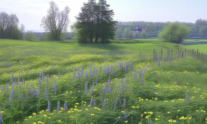 Tvrz - tvrziště Na valech – jaro