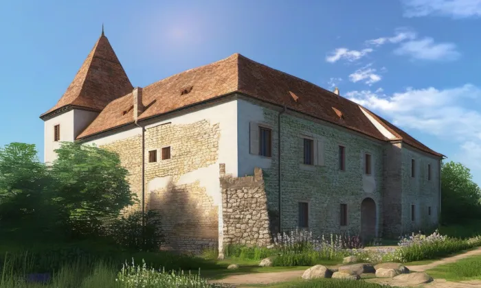Tvrz Bošovice – léto
