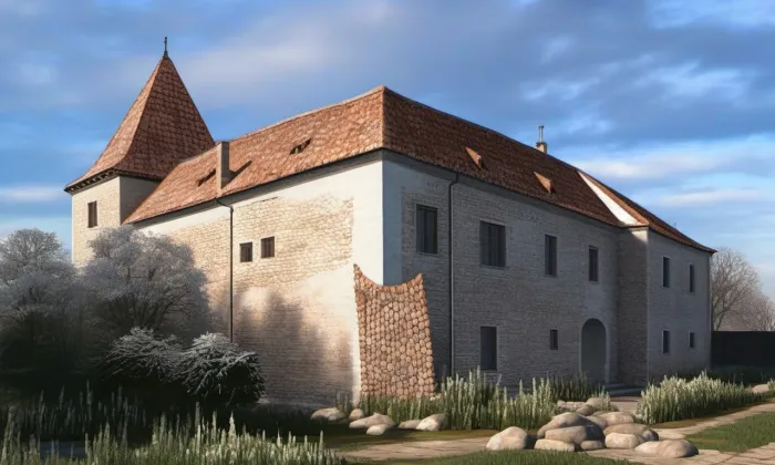 Tvrz Bošovice – zima