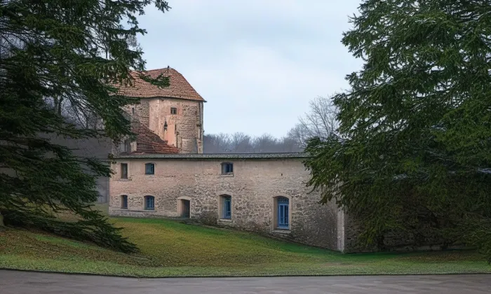 Tvrz Smrčná – zima