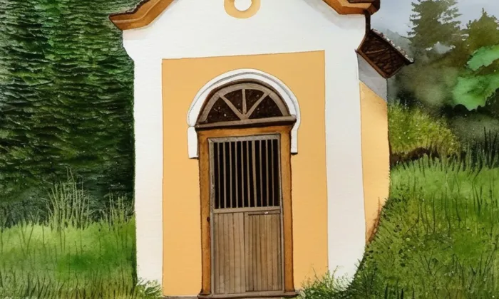 tvrz Staré Mitrovice – akvarel