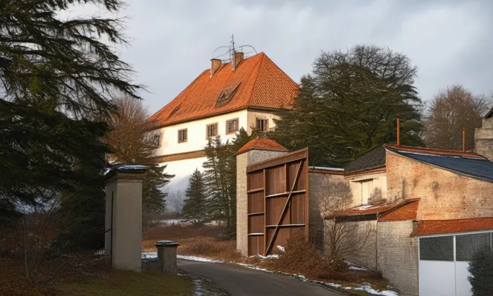 Tvrz v Patokryjích – zima