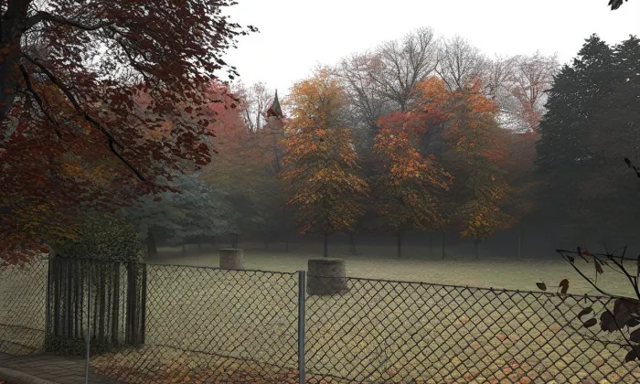 tvrziště Dvorce – podzim