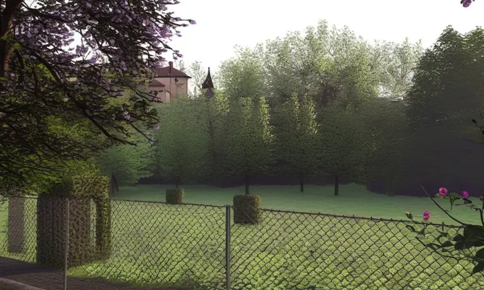 tvrziště Dvorce – jaro