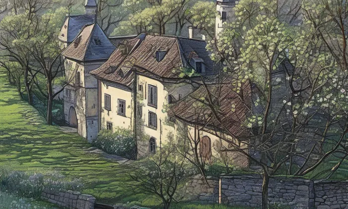 tvrziště Hradiště – jaro
