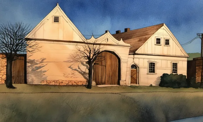 Usedlost čp. 3 (Ejpovice) – akvarel