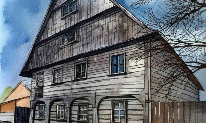 Vísecká rychta – akvarel