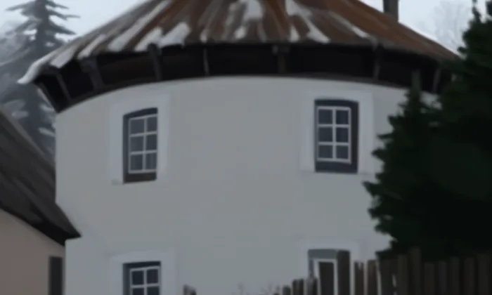 Větrný mlýn (Bzová) – zima