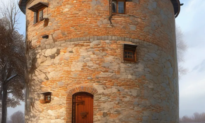 Větrný mlýn (Kunkovice) – zima