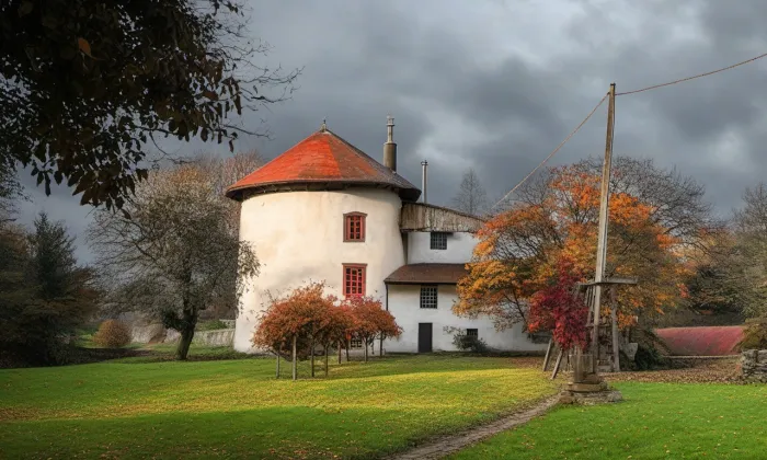 Větrný mlýn ve Studénce – podzim