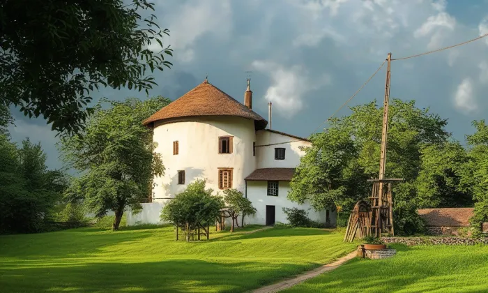 Větrný mlýn ve Studénce – léto