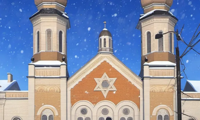 Velká synagoga – zima