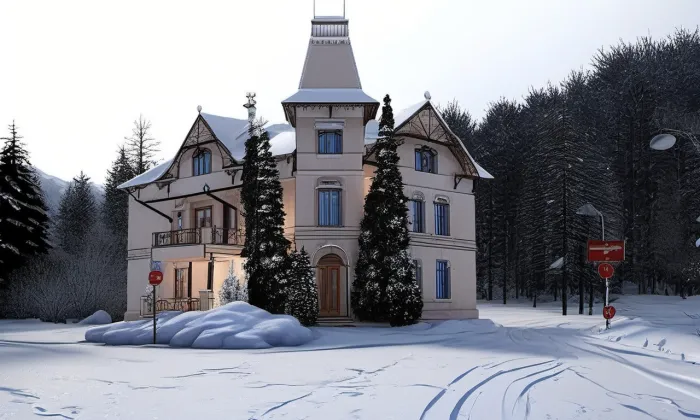 Vila čp. 178 s lékárnou – zima